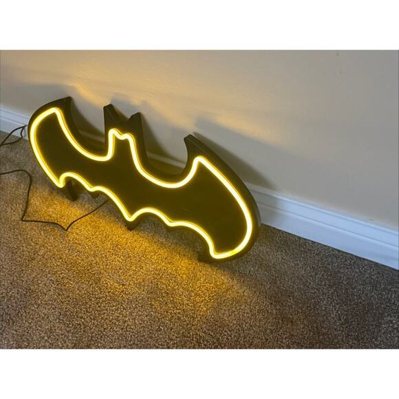 LED Batman Dark Knight Neon Sign Light Home Room Wall Decor Man Cave Nightlight - Picture 2 of 6